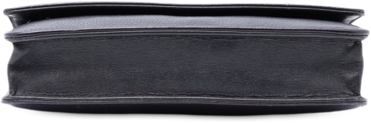 Chanel CC Caviar Wallet On Chain Paars