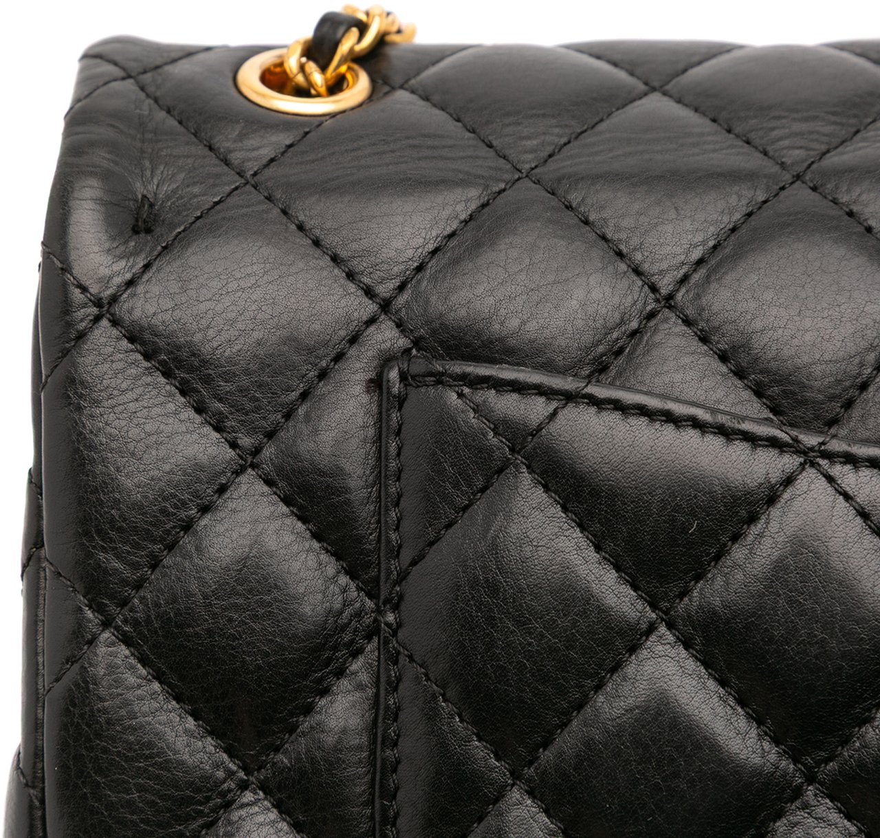 Chanel Quilted Calfskin Rock The Corner Flap Zwart