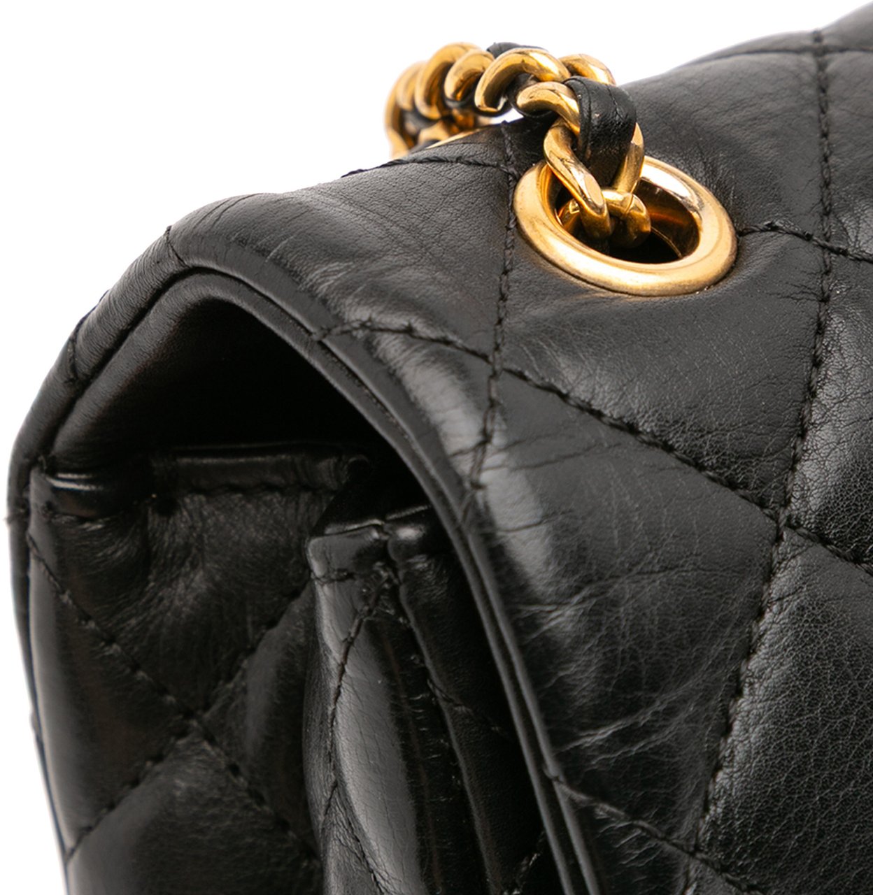 Chanel Quilted Calfskin Rock The Corner Flap Zwart