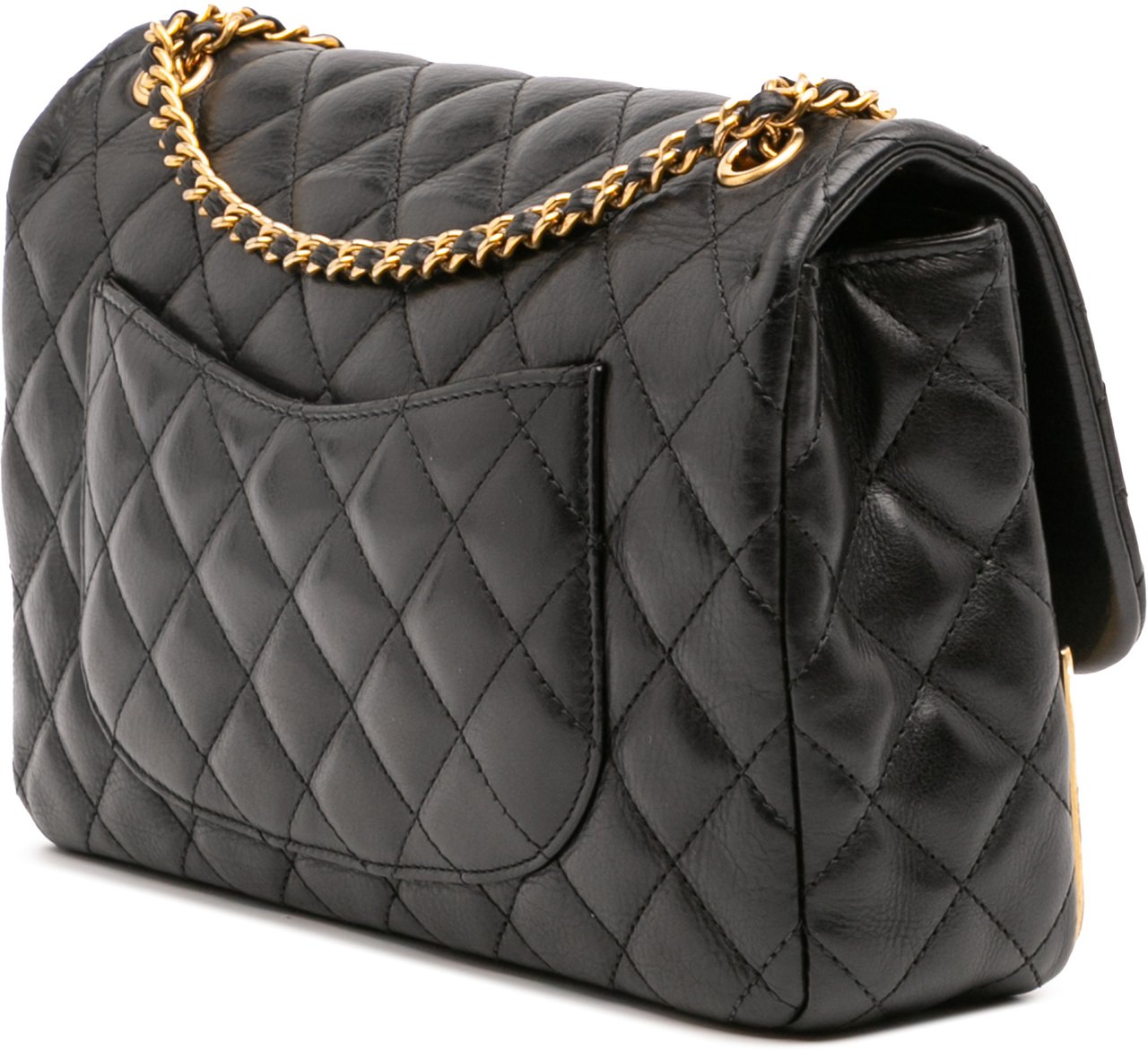 Chanel Quilted Calfskin Rock The Corner Flap Zwart