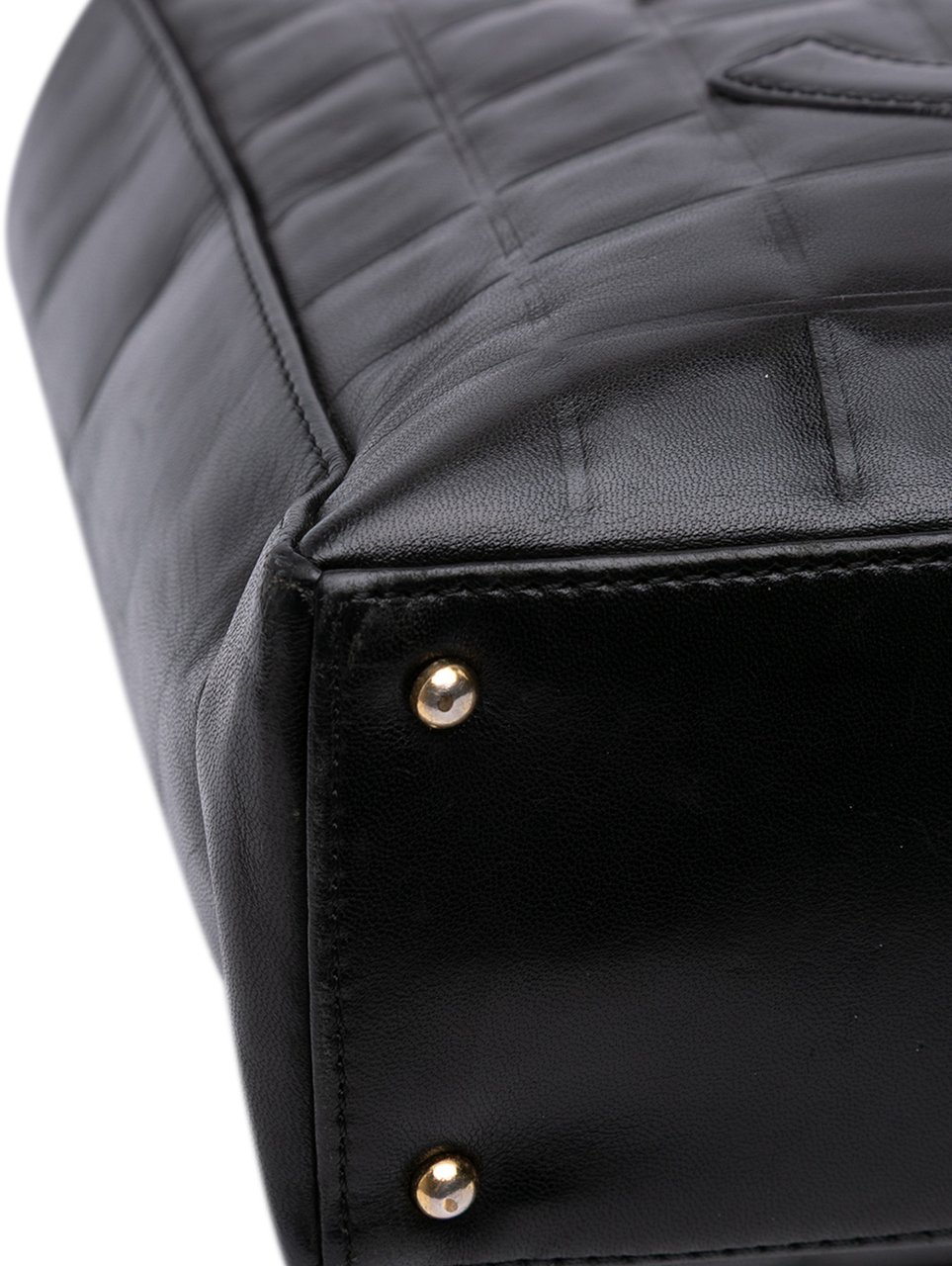Chanel CC Lambskin Chocolate Bar Tote Zwart
