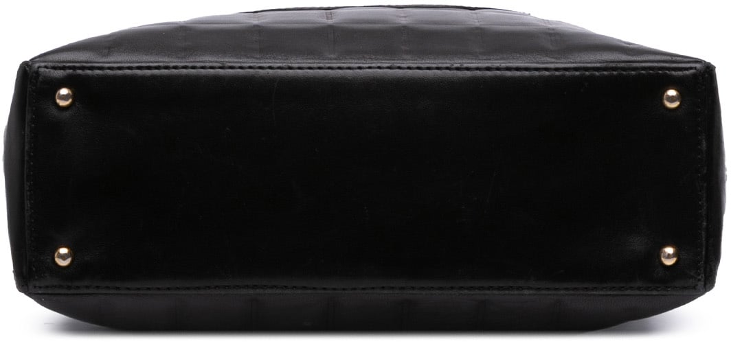 Chanel CC Lambskin Chocolate Bar Tote Zwart
