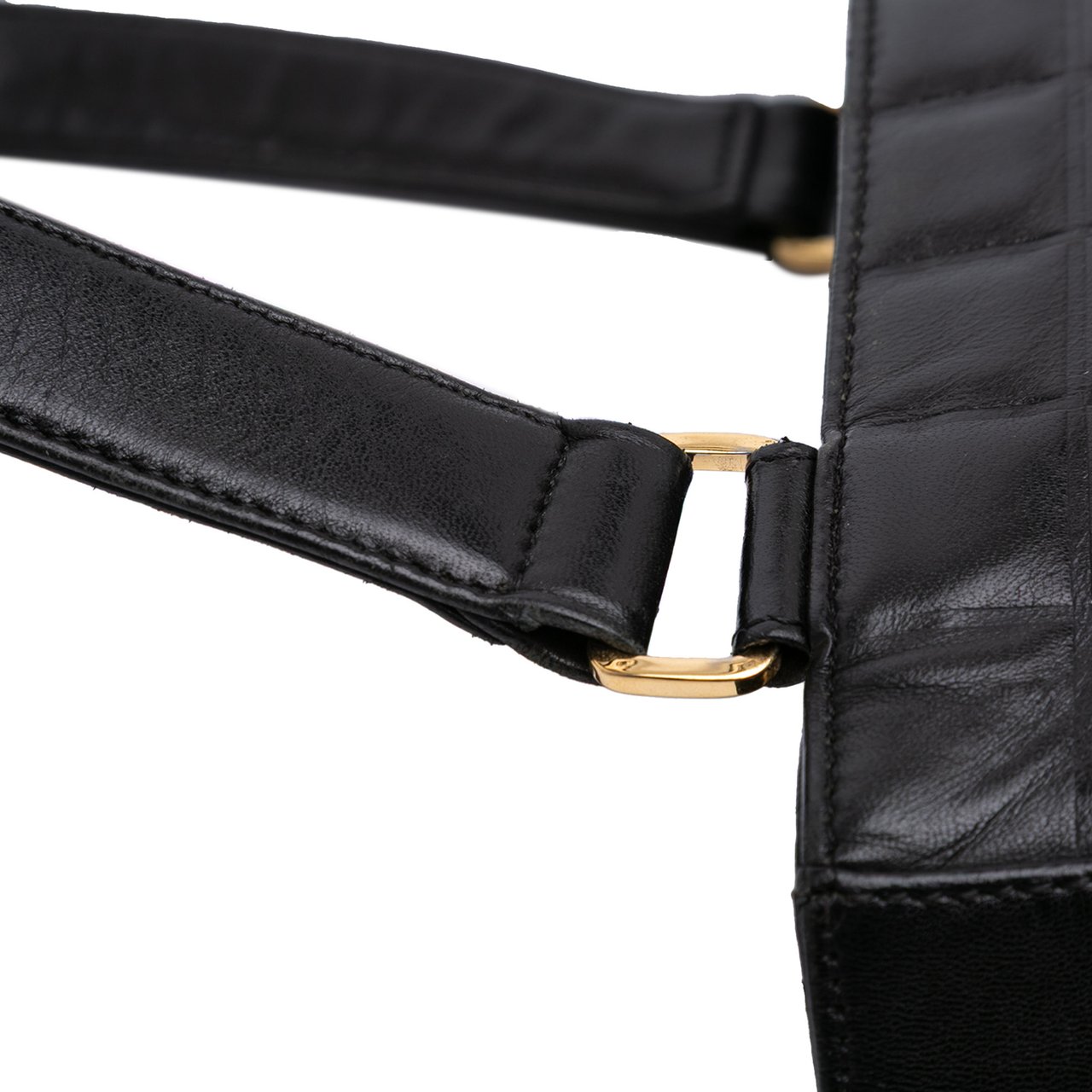 Chanel CC Lambskin Chocolate Bar Tote Zwart