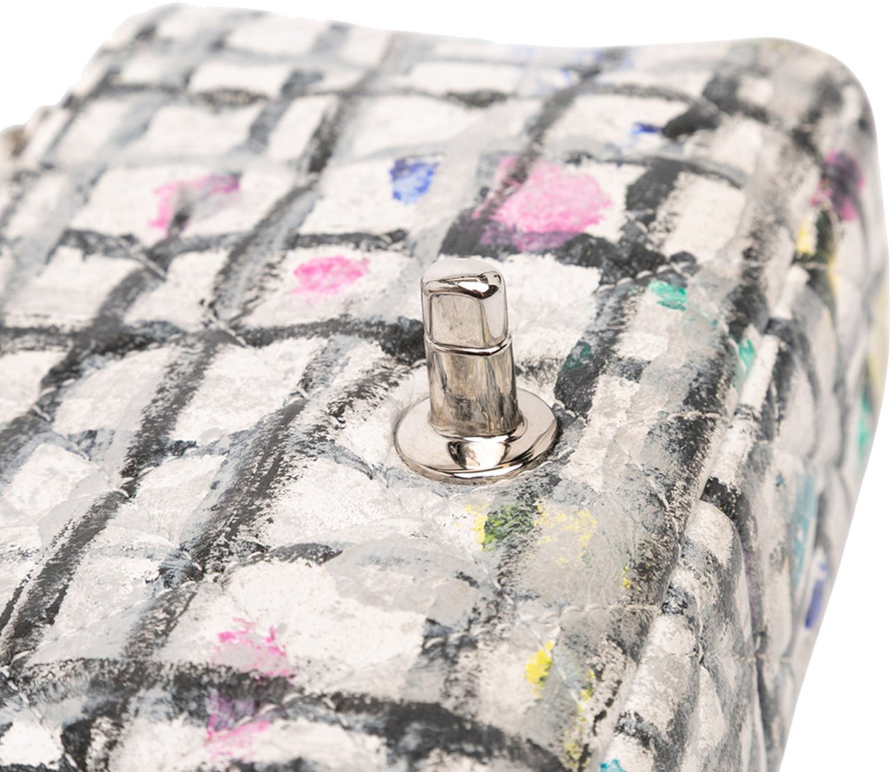 Chanel Mini Rectangular Calfskin Hand Painted Graffiti Flap Wit