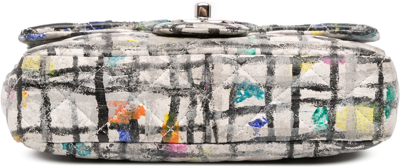Chanel Mini Rectangular Calfskin Hand Painted Graffiti Flap Wit