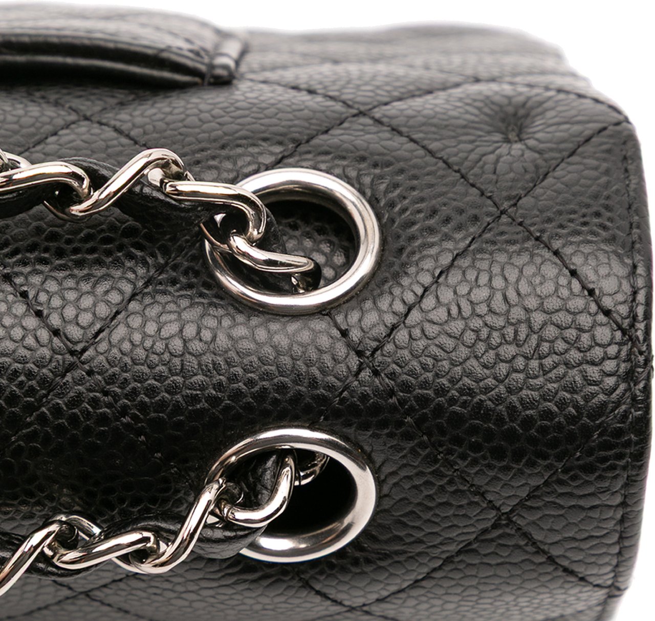 Chanel Medium Classic Caviar Double Flap Zwart