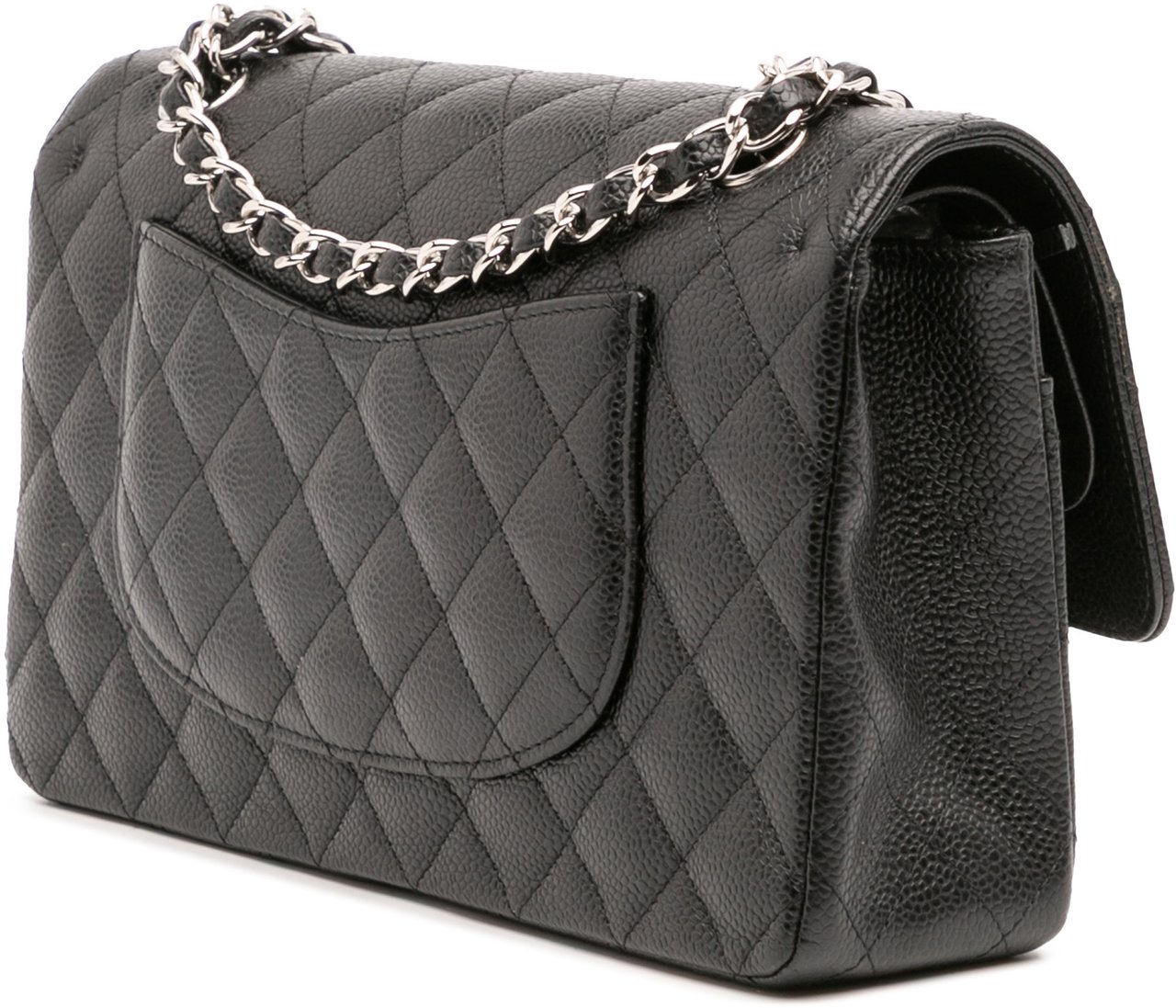 Chanel Medium Classic Caviar Double Flap Zwart