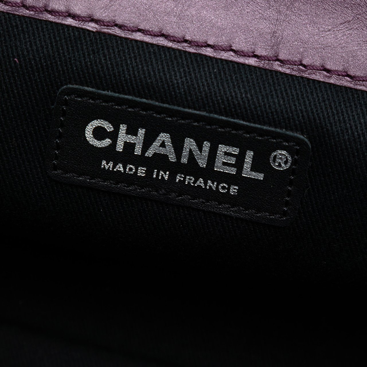 Chanel Small Bicolor Quilted Aged Calfskin Lady Pearly Flap Paars