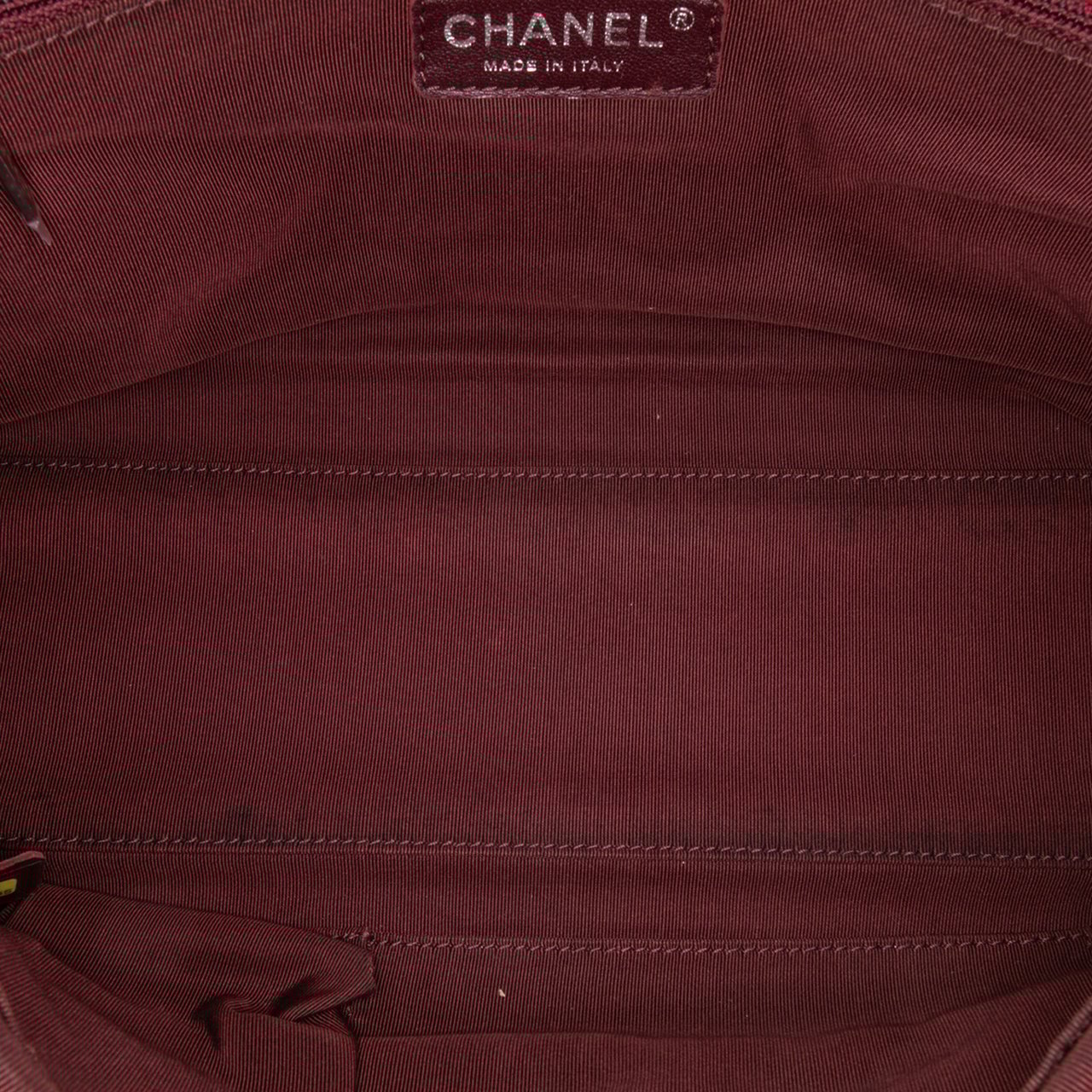 Chanel Medium Quilted Lambskin and Caviar Bi Coco Flap Rood
