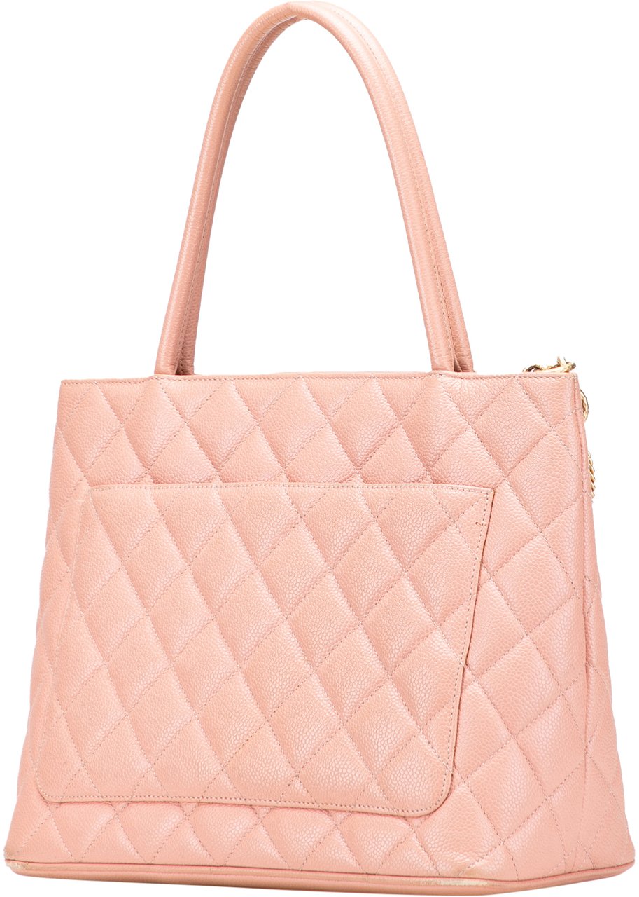 Chanel Caviar Medallion Tote Roze
