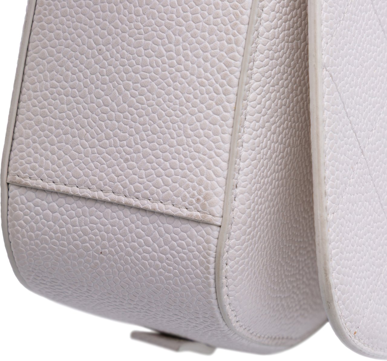 Chanel CC Quilted Caviar Turnlock Full Flap Wit