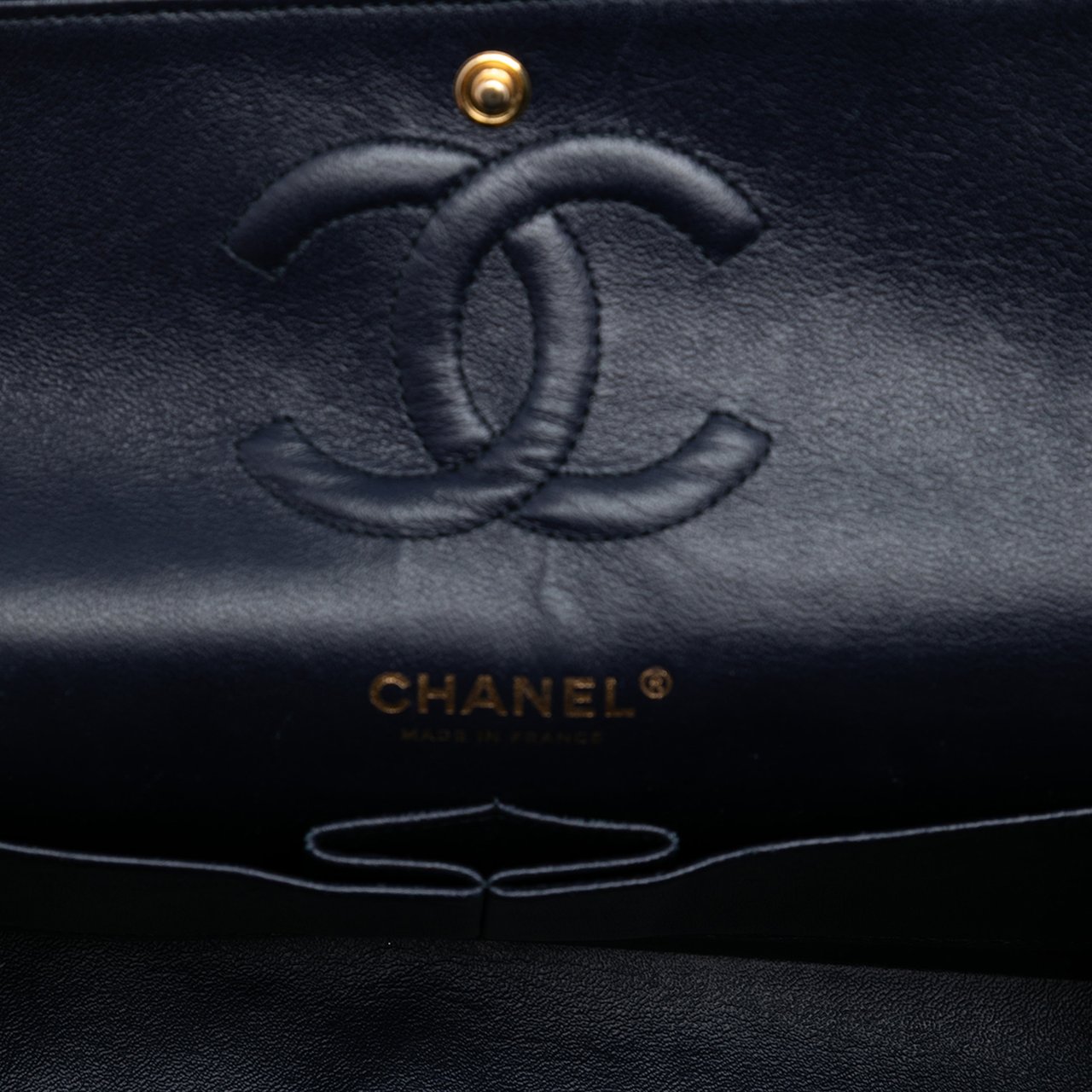 Chanel Medium Classic Caviar Double Flap Blauw