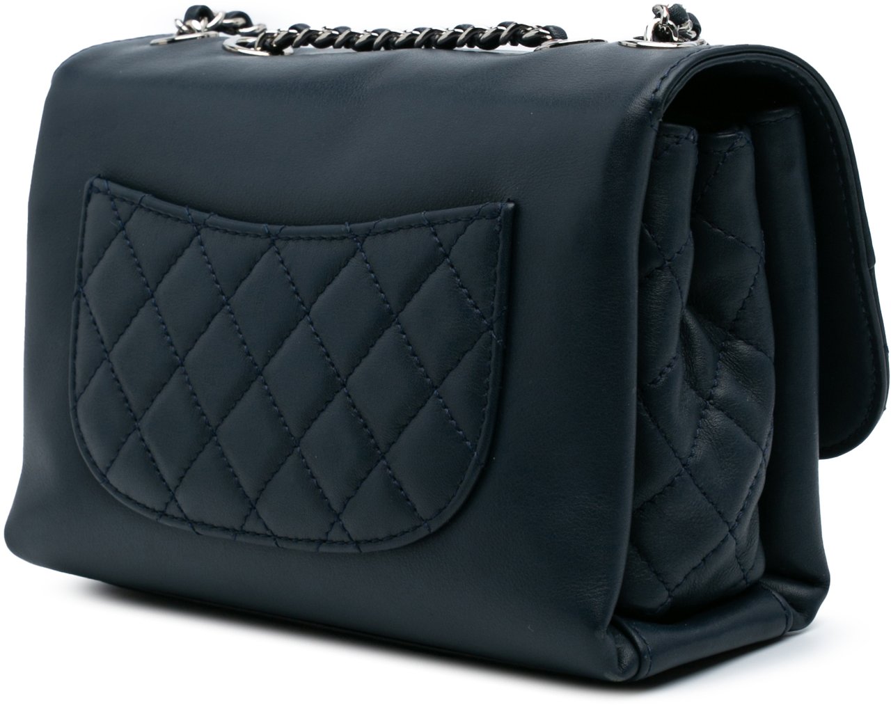 Chanel Mini Calfskin Tramezzo Flap Blauw