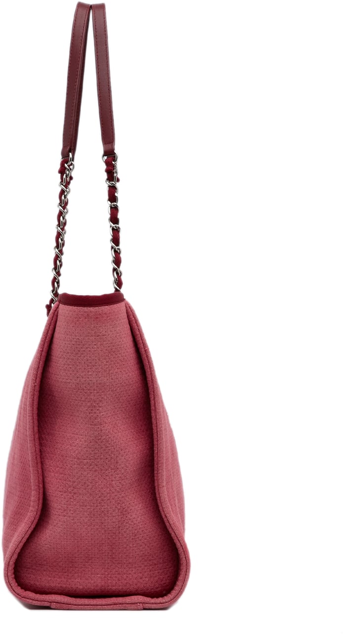 Chanel Small Mixed Fibers Deauville Tote Rood