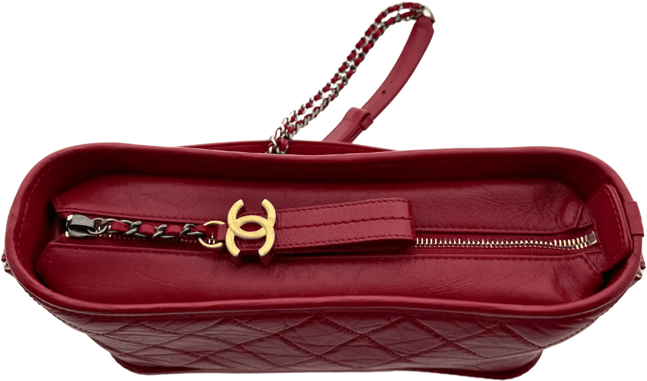 Chanel Chanel Gabrielle medium hobo bag red 2020 full set / very good Rood