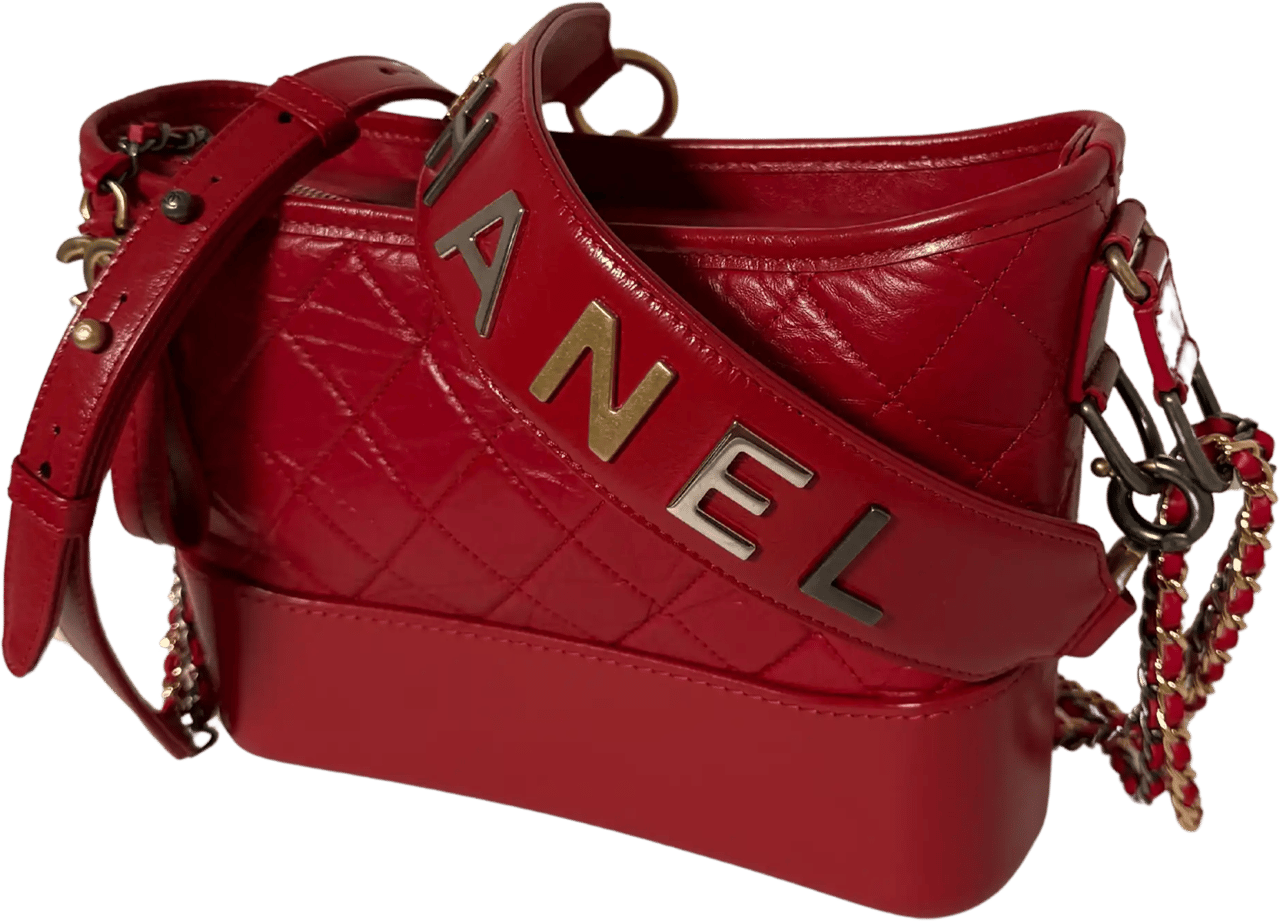 Chanel Chanel Gabrielle medium hobo bag red 2020 full set / very good Rood