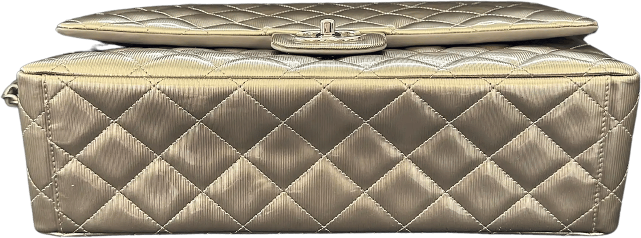 Chanel Chanel Timeless Maxi Double Flap Bag Champagne embossed leather with iridescent finish rare / mint Divers