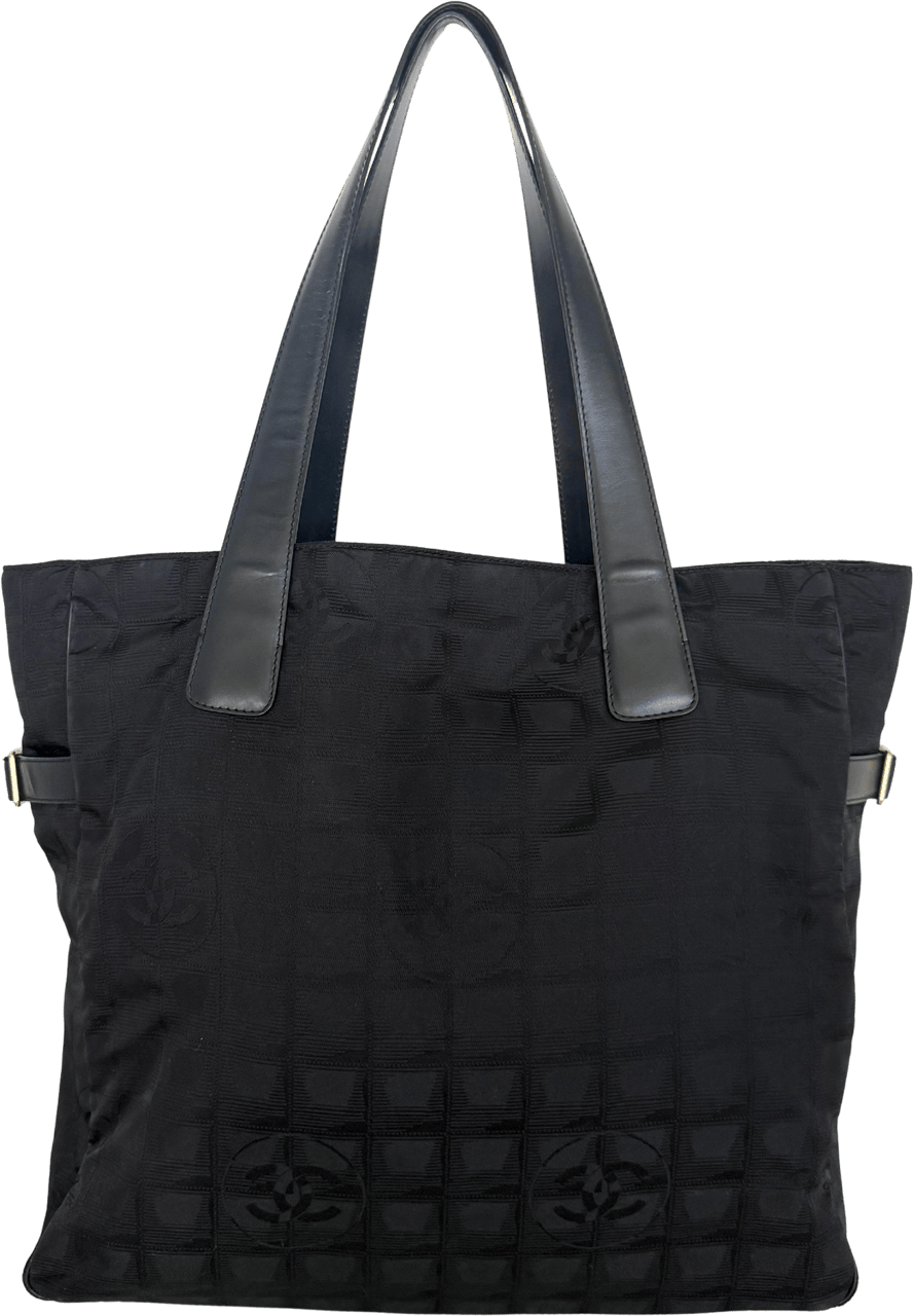Chanel Chanel New Travel Line Tote Bag Black / very good Zwart