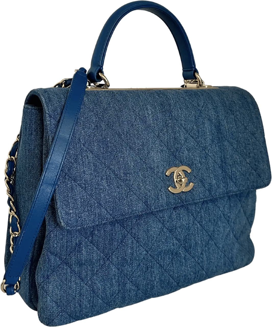 Chanel Chanel Trendy CC Top Handle Large Denim Blue / very good Blauw