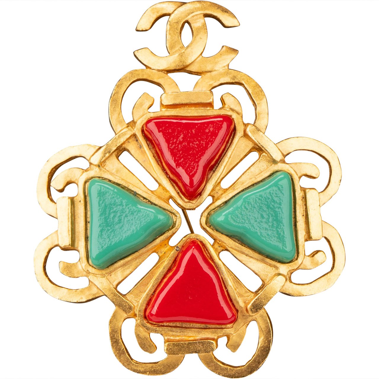 Chanel Chanel Golden Glass Brooch Divers