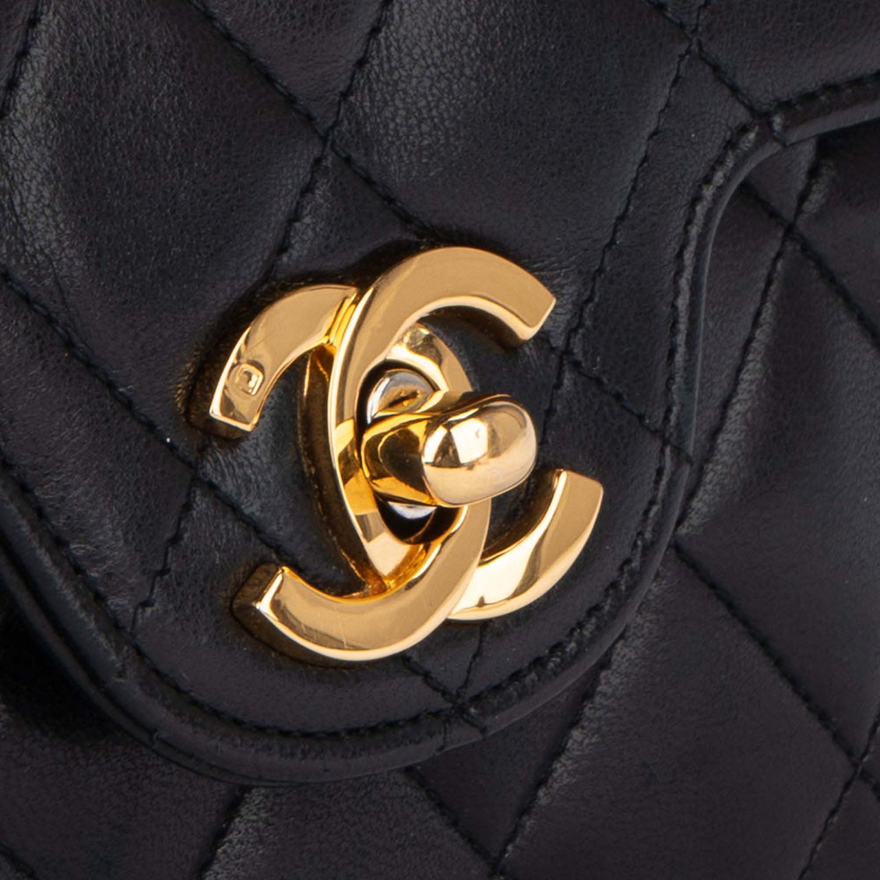 Chanel Chanel Quilted Lambskin 24K Gold Double Flap Crossbody Bag Divers