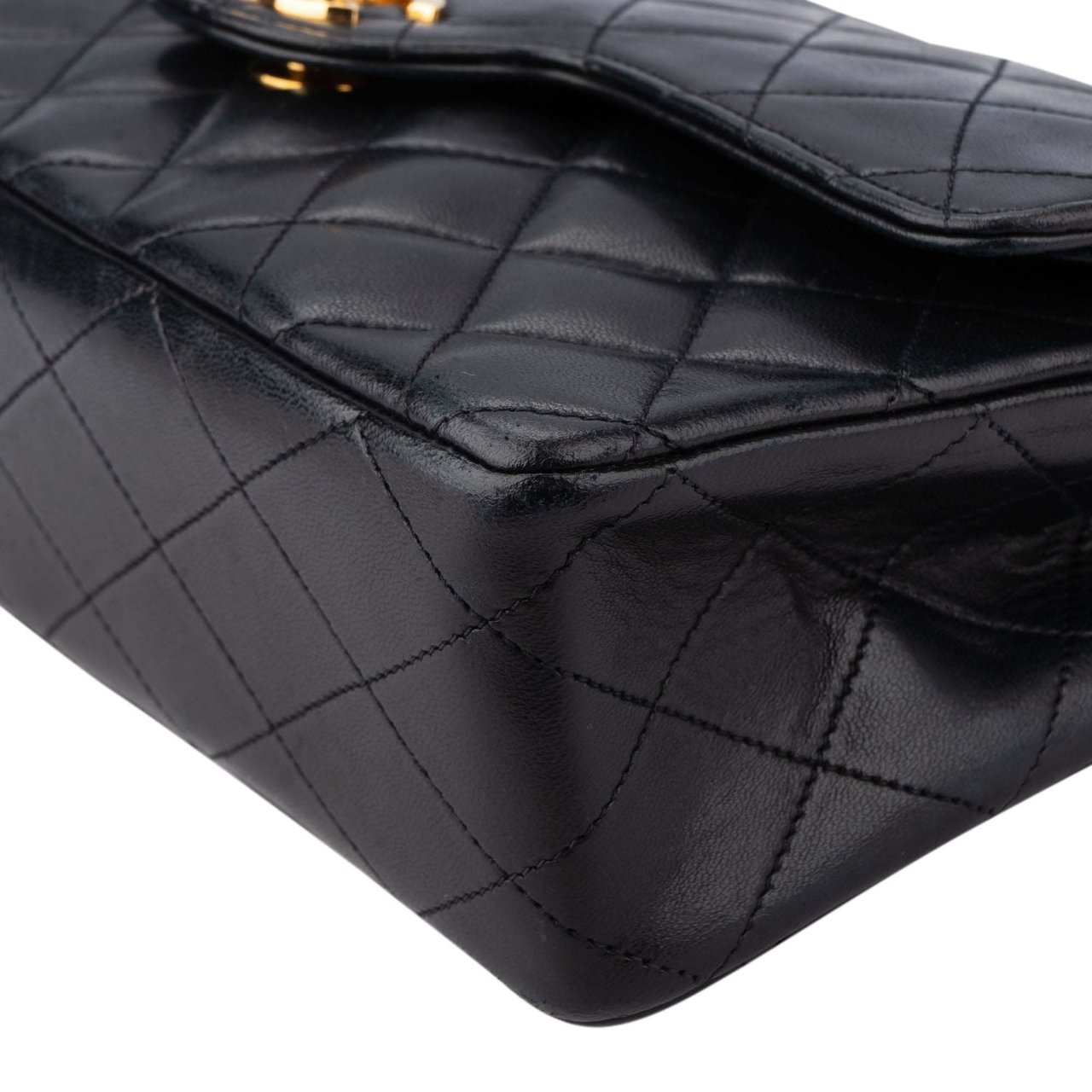 Chanel Chanel Quilted Lambskin 24K Gold Double Flap Crossbody Bag Divers