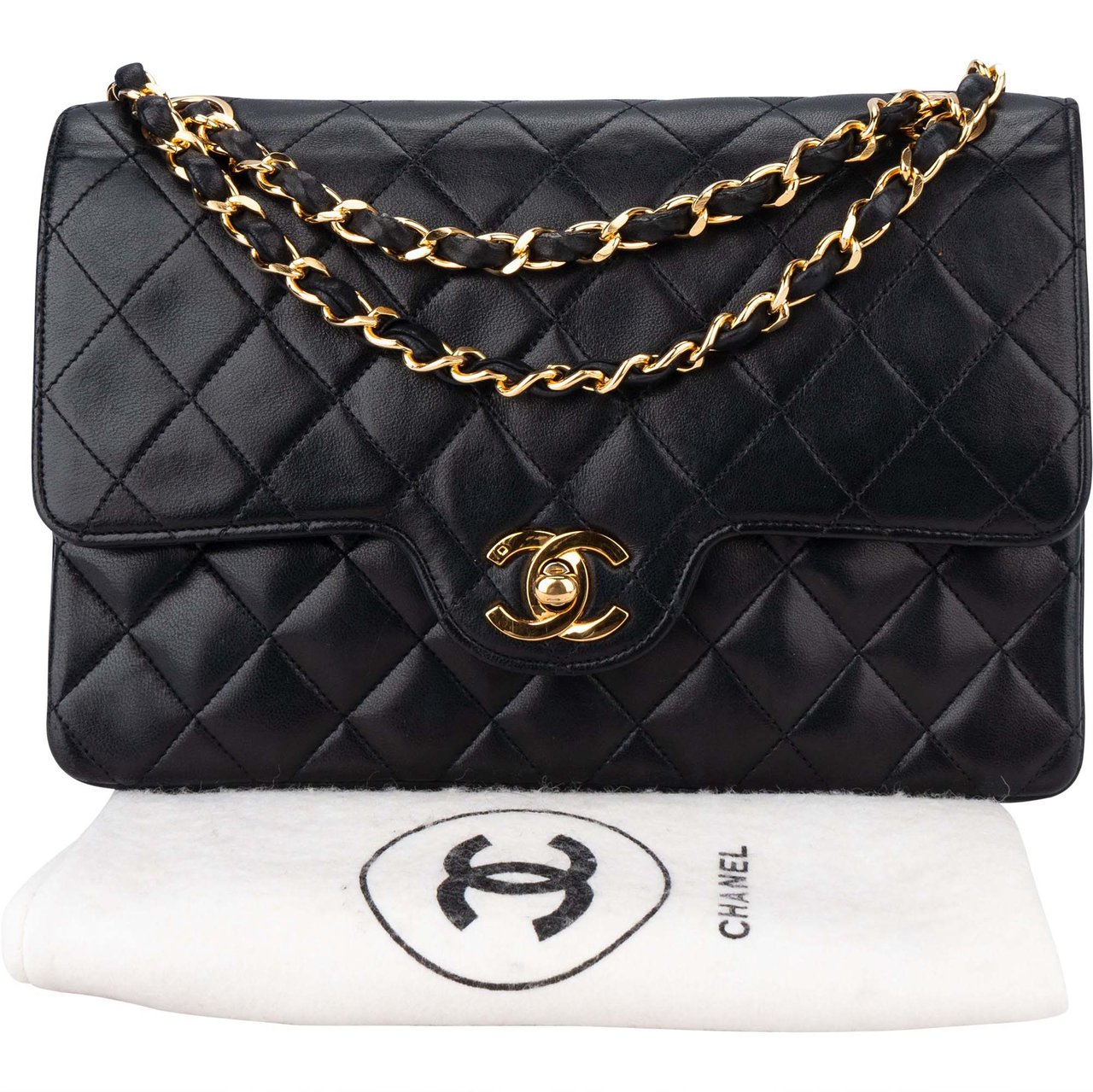 Chanel Chanel Quilted Lambskin 24K Gold Double Flap Crossbody Bag Divers
