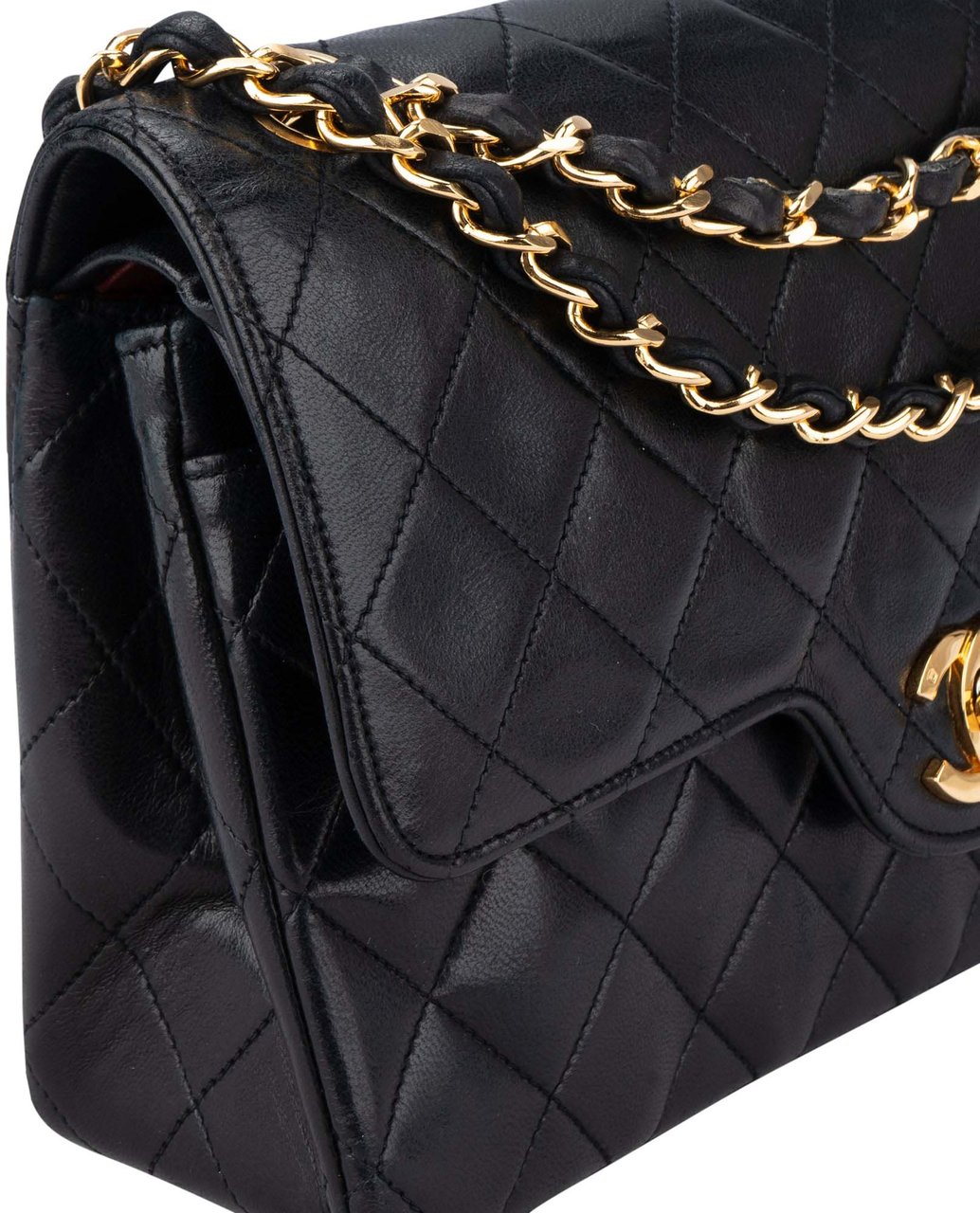 Chanel Chanel Quilted Lambskin 24K Gold Double Flap Crossbody Bag Divers