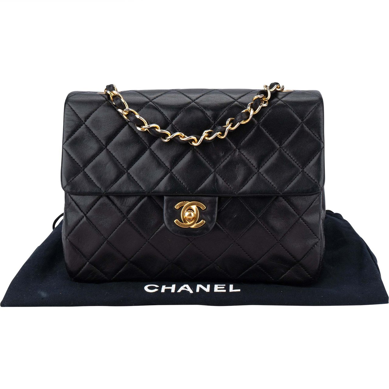 Chanel Chanel Quilted Lambskin 24K Gold Single Flap Crossbody Bag Divers