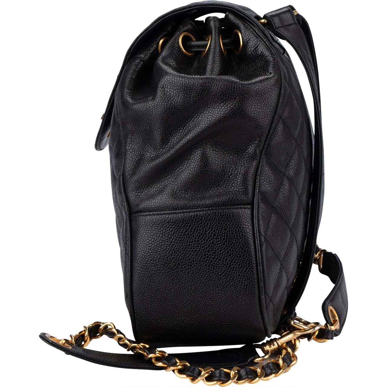 Chanel Chanel Quilted Caviar Leather Chain Backpack Divers