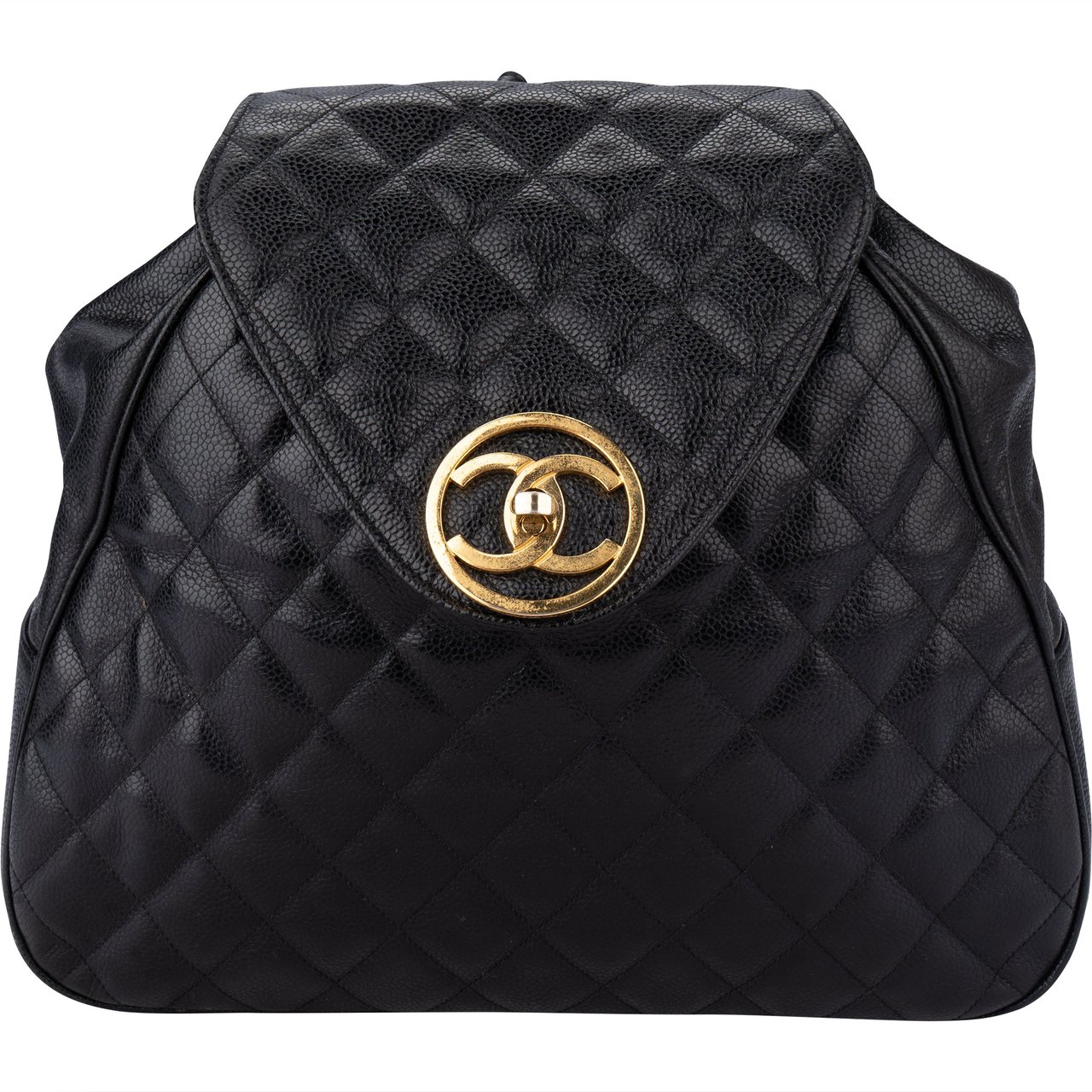 Chanel Chanel Quilted Caviar Leather Chain Backpack Divers