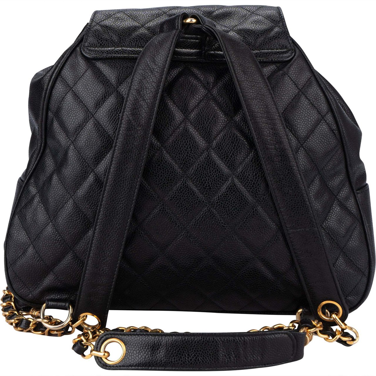 Chanel Chanel Quilted Caviar Leather Chain Backpack Divers