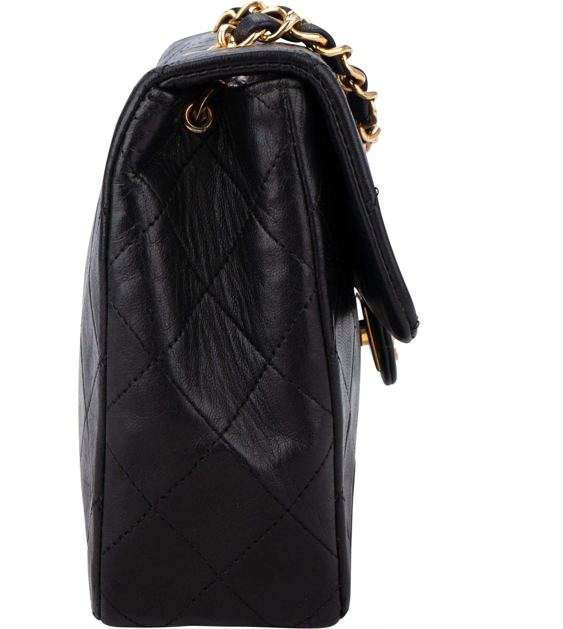Chanel Chanel Quilted Lambskin 24K Gold Single Flap Crossbody Bag Divers