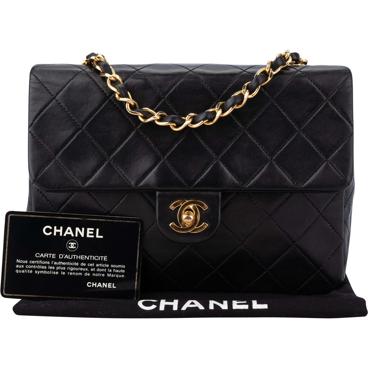 Chanel Chanel Quilted Lambskin 24K Gold Single Flap Crossbody Bag Divers