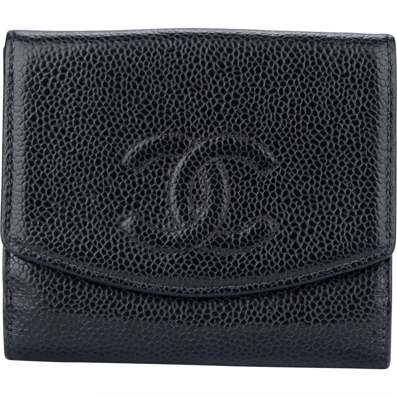 Chanel Chanel Black Caviar Leather CC Wallet Divers