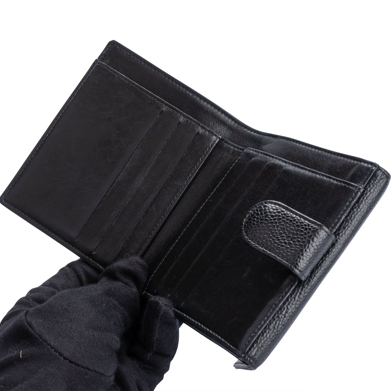 Chanel Chanel Black Caviar Leather CC Wallet Divers