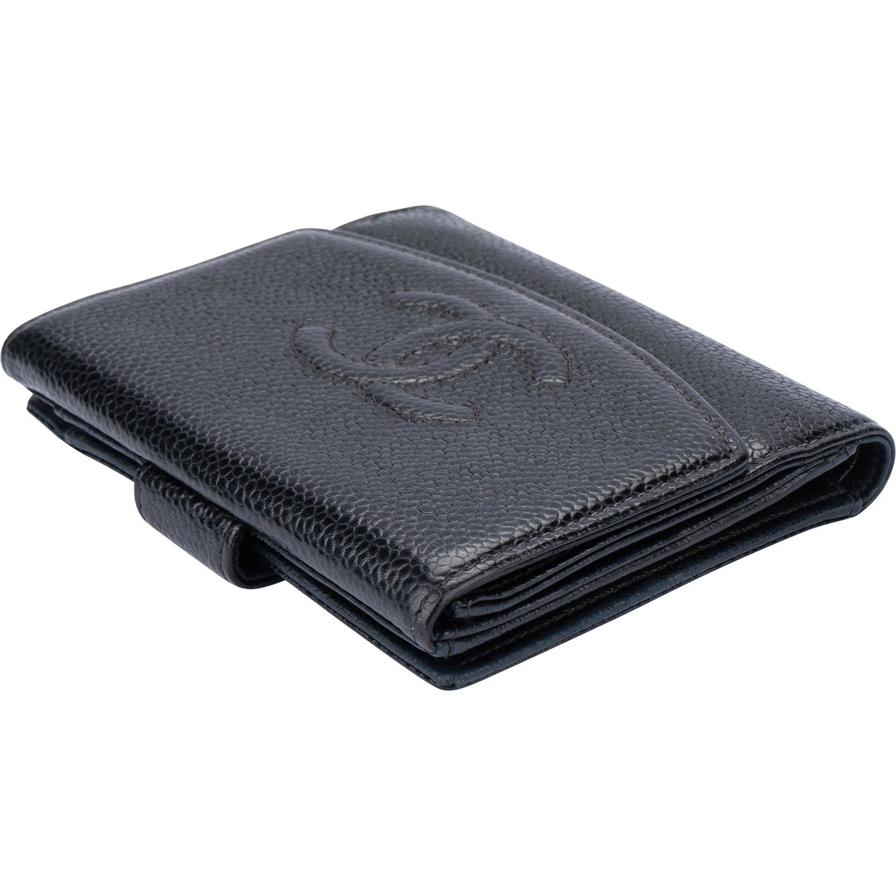 Chanel Chanel Black Caviar Leather CC Wallet Divers