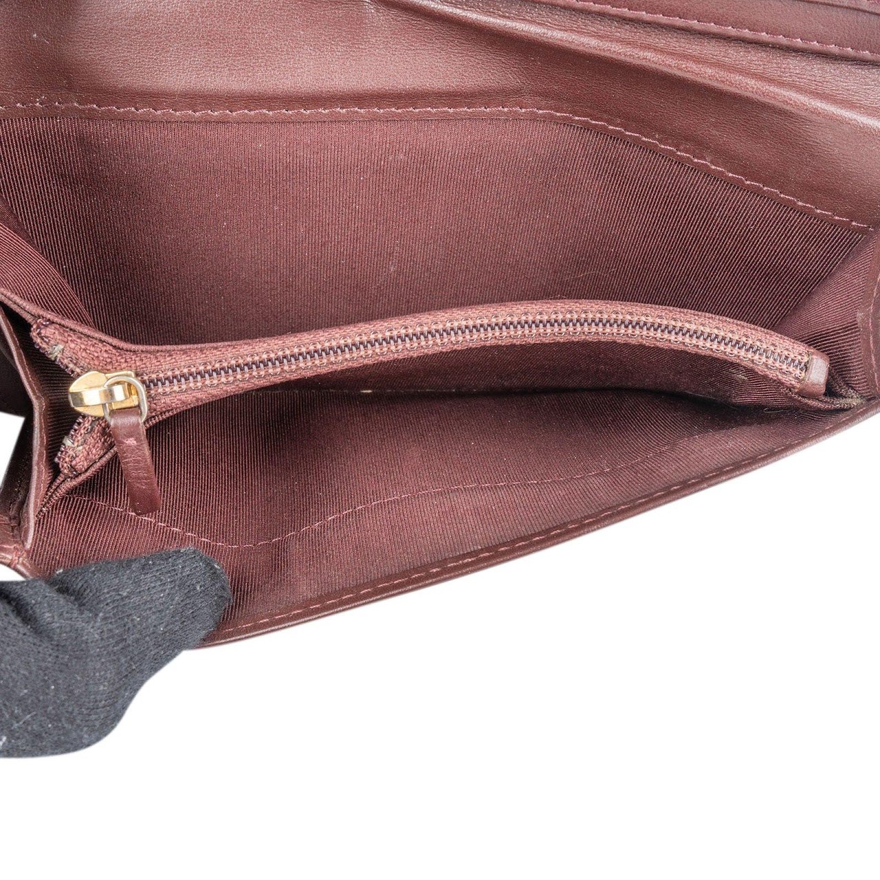 Chanel Chanel Quilted Caviar Leather CC Flap Wallet Zwart