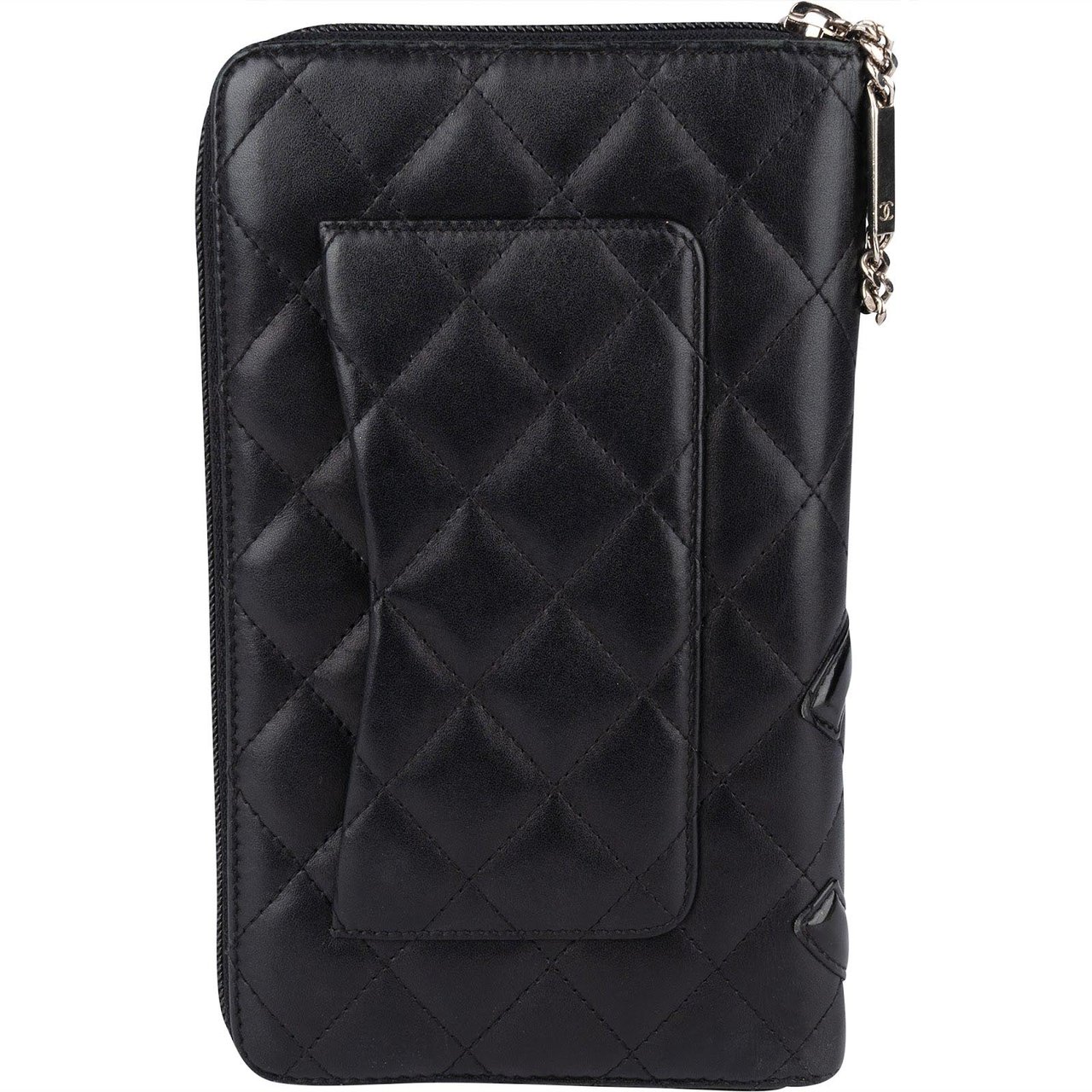 Chanel Chanel Quilted Lambskin Cambon Wallet Zwart