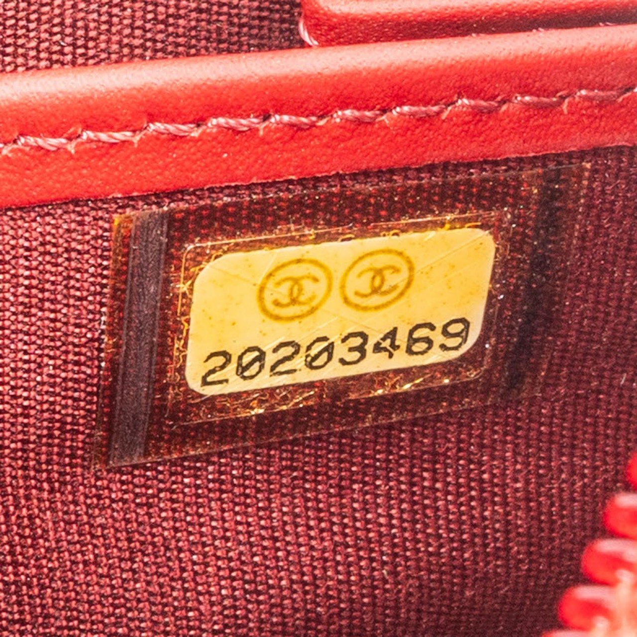 Chanel Chanel Caviar Leather Quilted Small Boy Zip Around Wallet Rood