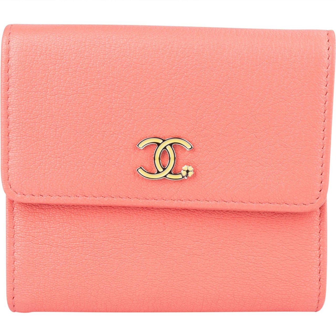 Chanel Chanel Grained Calfskin CC Flower Small Flap Wallet Divers