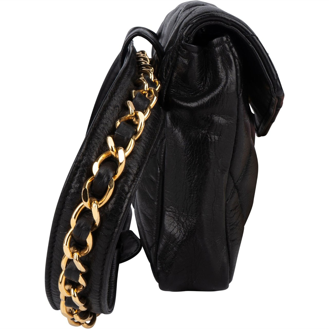 Chanel Chanel Quilted Lambskin CC Belt Bum Waist Bag Zwart