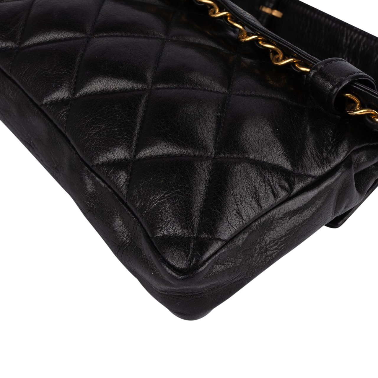 Chanel Chanel Quilted Lambskin CC Belt Bum Waist Bag Zwart