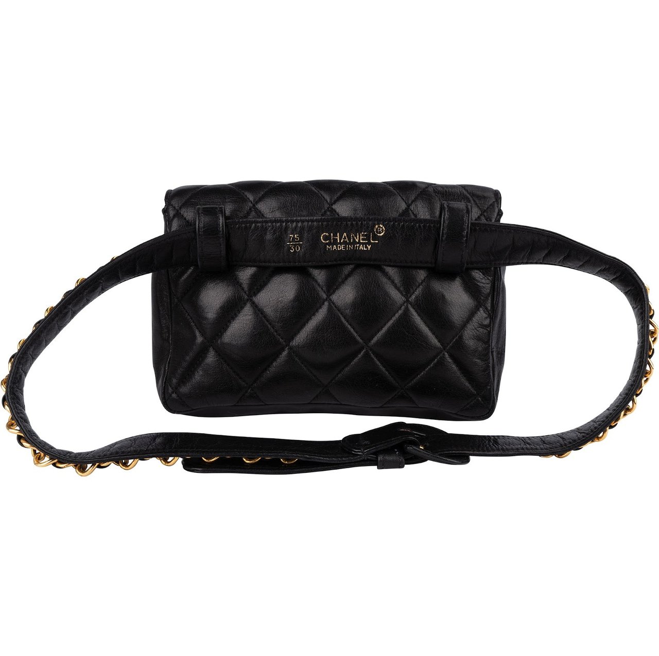 Chanel Chanel Quilted Lambskin CC Belt Bum Waist Bag Zwart