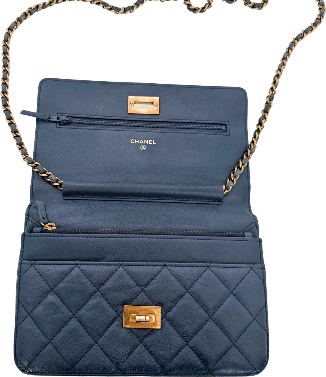 Chanel Chanel Wallet on Chain 2.55 Reissue Marineblau / gut Blauw