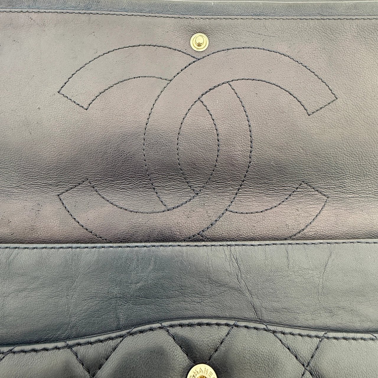 Chanel Chanel 2.55 Reissue 227 Double Flap Bag Marineblau / gut Blauw