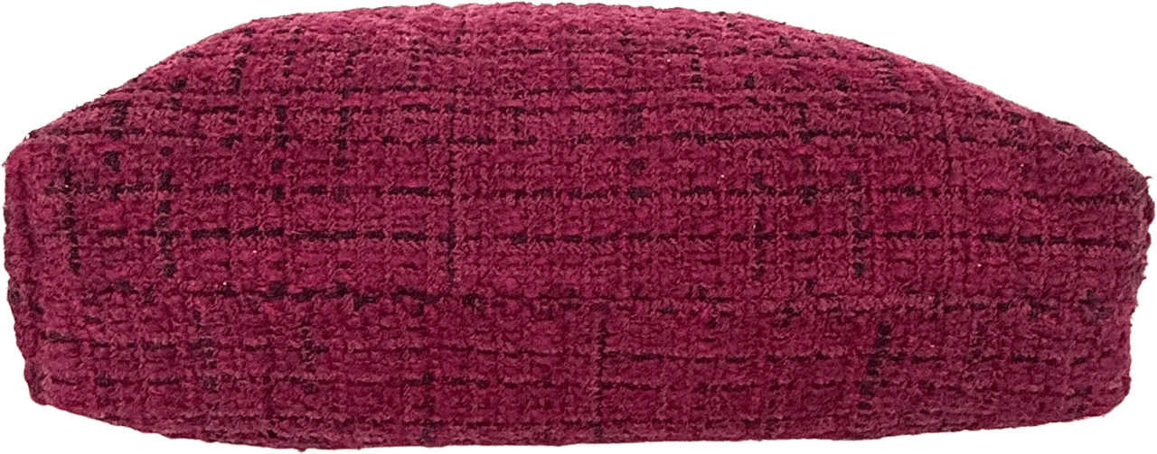 Chanel Chanel 22 mittelgroße Hobobag aus Tweed Burgunderrot goldene Hardware / neuwertig Rood