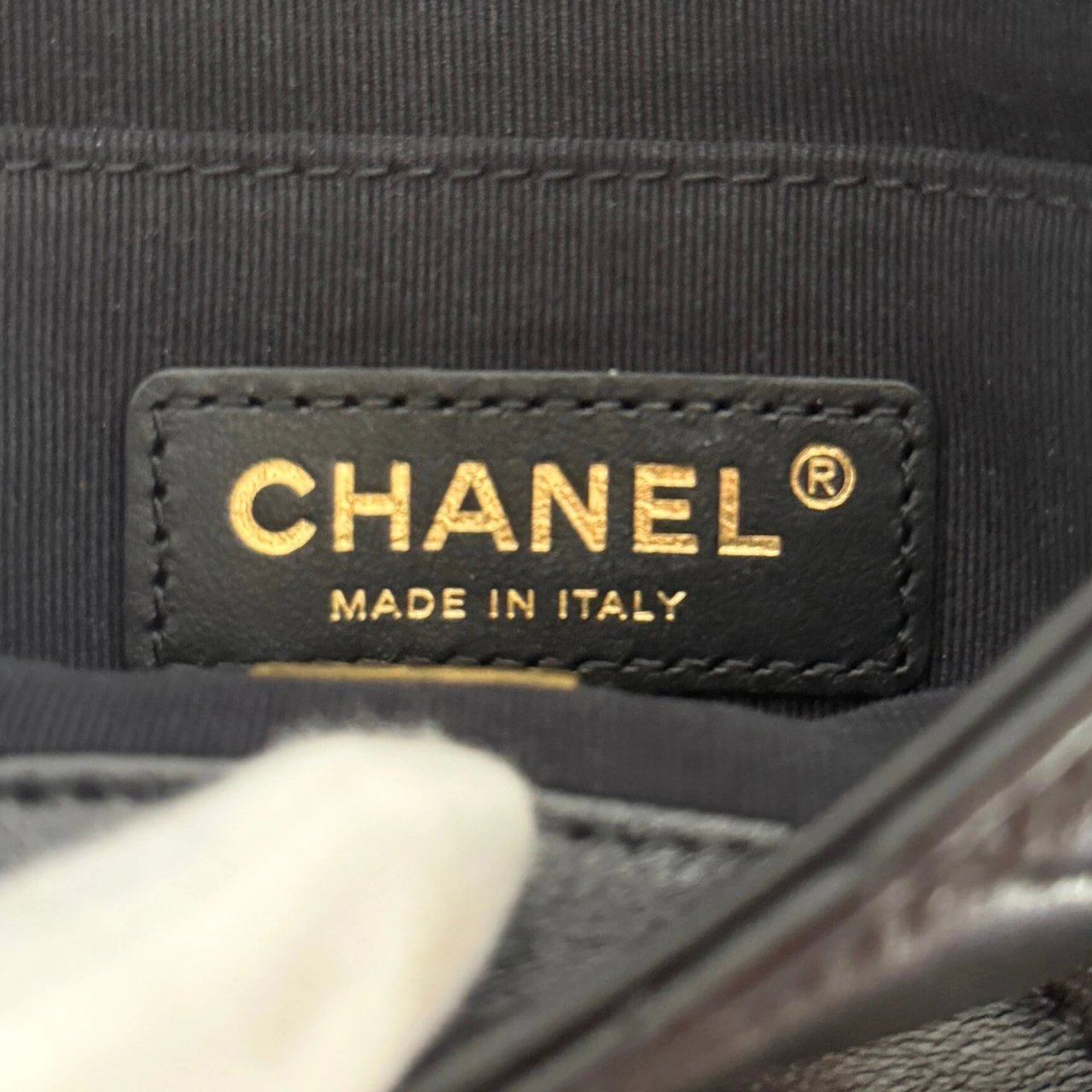 Chanel Chanel Mini Quilted Candy Chain Flap Bag Lammleder Schwarz / sehr gut Zwart