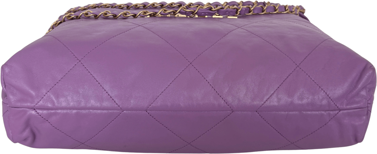 Chanel Chanel 22 kleine Hobo Bag aus Kalbsleder Flieder goldene Hardware / sehr gut Paars