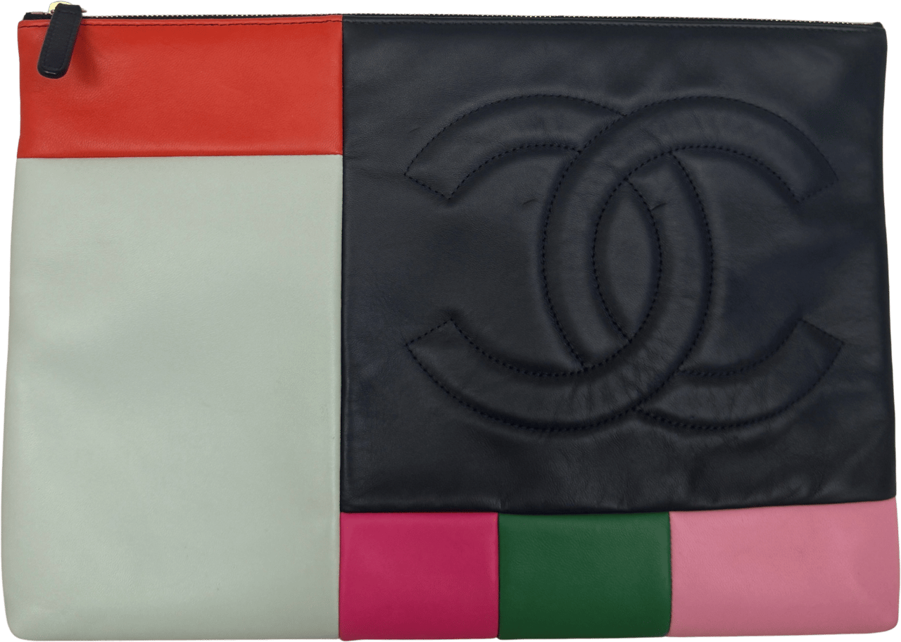 Chanel Chanel 2015 CC Colour Block Clutch Multicolor / gut Divers